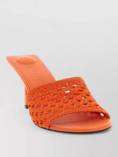 Jacquemus Les Mules Cubisto Sandals Open Toe Stiletto In Orange