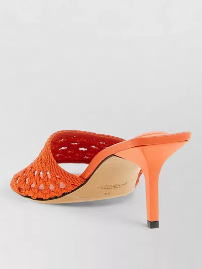Jacquemus Les Mules Cubisto Sandals Open Toe Stiletto In Orange