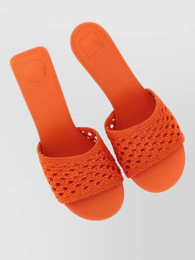 Jacquemus Les Mules Cubisto Sandals Open Toe Stiletto In Orange