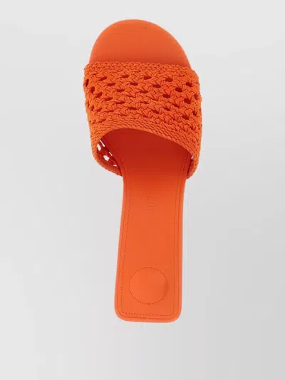 Jacquemus Les Mules Cubisto Sandals Open Toe Stiletto In Orange