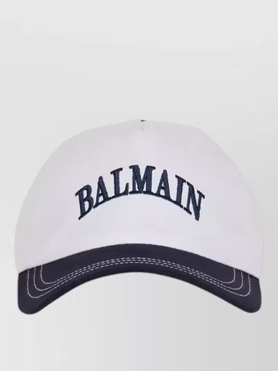 Balmain Classic Mini Cotton Hat For Men In White