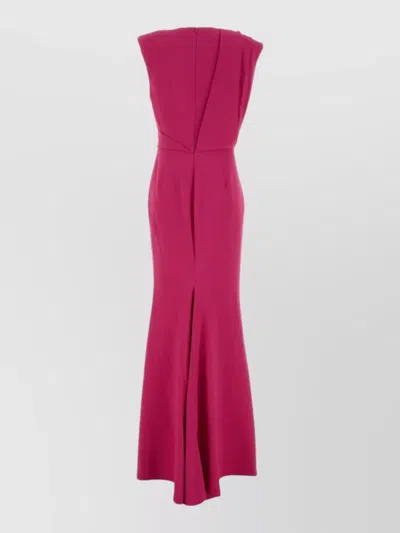 Givenchy Stretch Crepe Dress Fitted Waist Draped In Pink