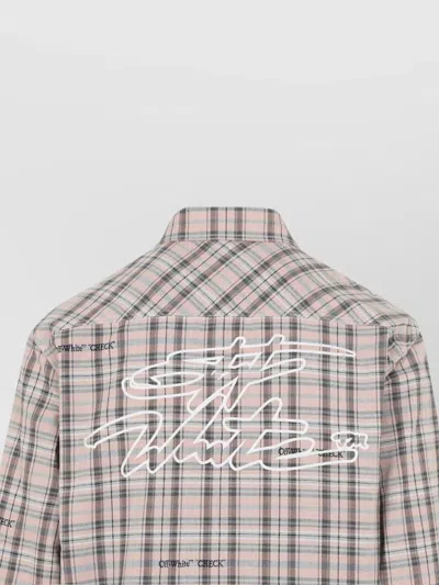 Off-white Pink Flannel Regular Shirt In Pink