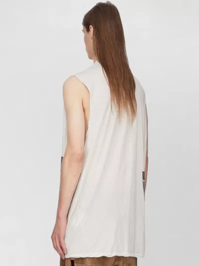 Rick Owens Jumbo Printed Cotton Jersey Tank Top In Neutral