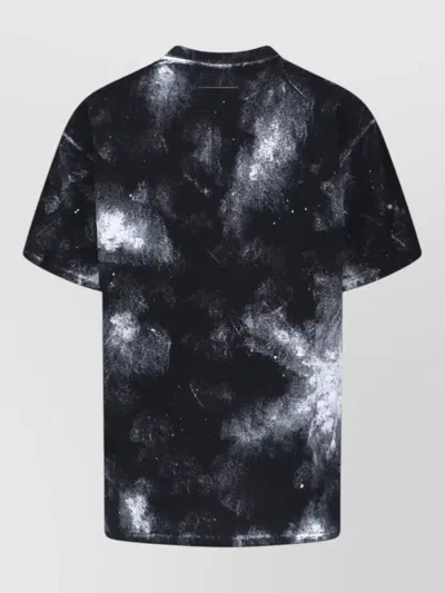 Mm6 Maison Margiela Crew Neck Graphic Print Short Sleeve T-shirt In Black