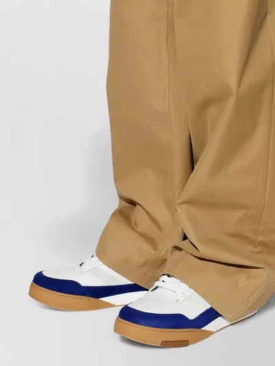 Givenchy Low Profile Sneakers Rubber Sole Suede Panels In Multi
