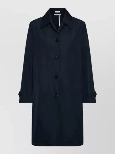 Thom Browne Bal Collar Raincoat Memory Tech Design In Blue