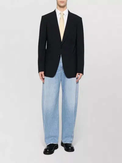 Givenchy Couture Seam Trousers Contrast Stitching Design In Blue