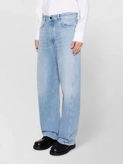 Givenchy Couture Seam Trousers Contrast Stitching Design In Blue