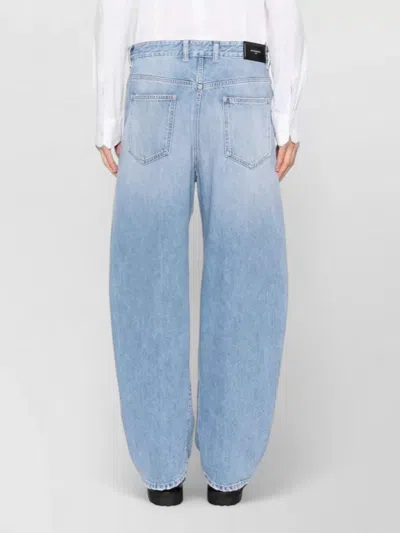 Givenchy Couture Seam Trousers Contrast Stitching Design In Blue