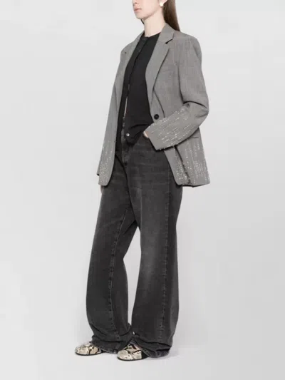 Golden Goose Wool Single Breasted Jacket Check Pattern In Multi