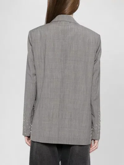 Golden Goose Wool Single Breasted Jacket Check Pattern In Multi