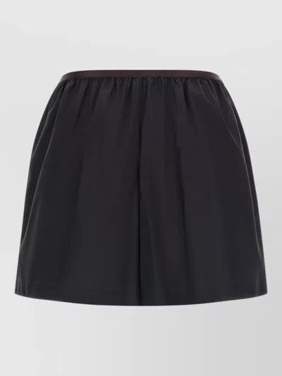 Lemaire Tailored Boxer Shorts Button Detail Pockets In Black
