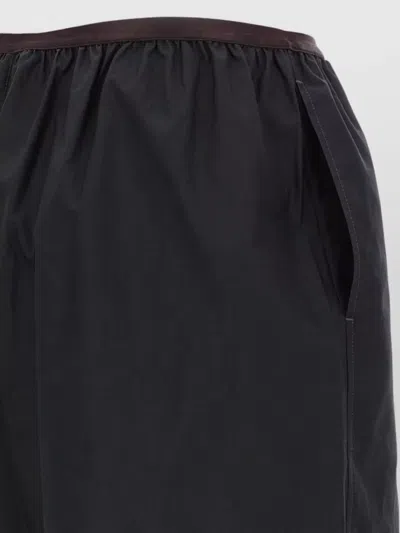 Lemaire Tailored Boxer Shorts Button Detail Pockets In Black