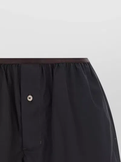 Lemaire Tailored Boxer Shorts Button Detail Pockets In Black
