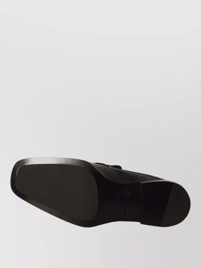 Loewe Black Leather Loafers