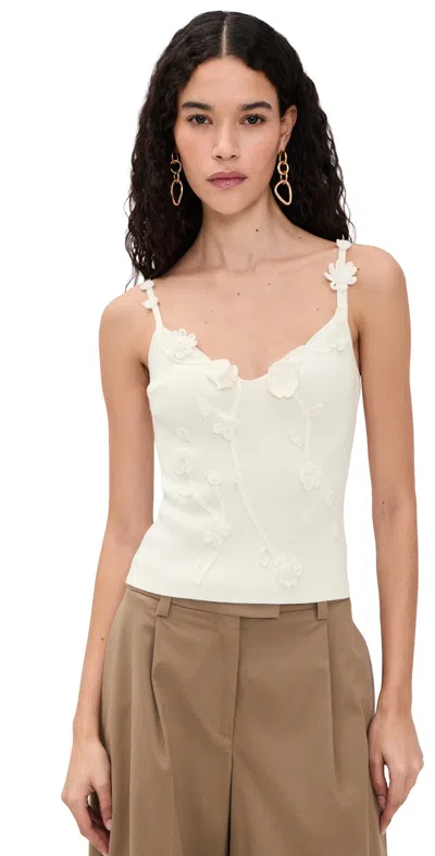 Cult Gaia Emiliana Applique Top In White