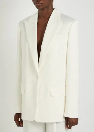 Another Tomorrow Oversized Twill Blazer In Multi