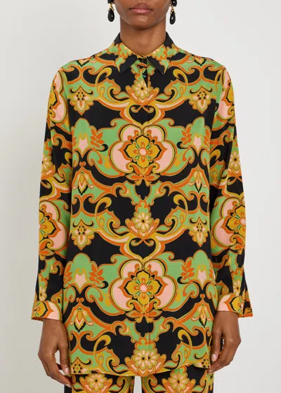 Etro Patterned Silk Shirt In Multi