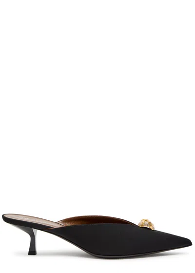 Giuseppe Zanotti Carole Leather Mules Pointed Toe Embellishment In Multi