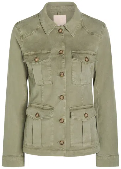 Paige Stacey Button-up Military Jacket In Green