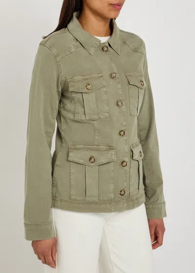 Paige Stacey Button-up Military Jacket In Green