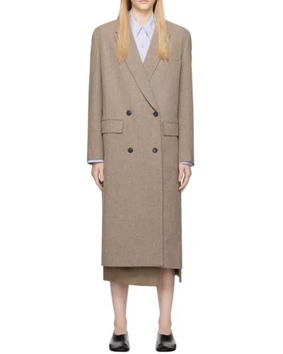 Low Classic Long-sleeved Coat In Brown