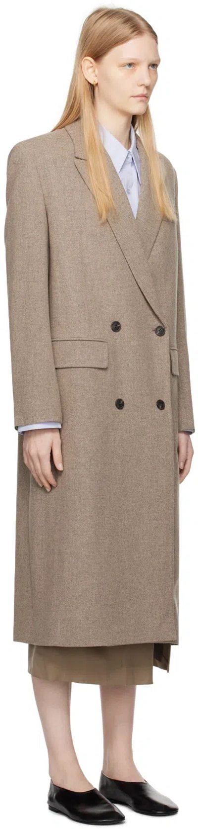 Low Classic Long-sleeved Coat In Brown
