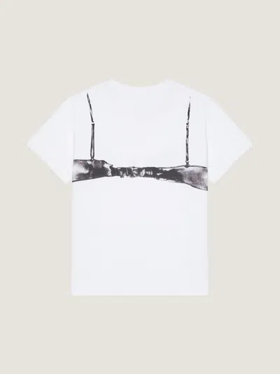Givenchy T-shirt In Cotton With Cutaway Bra Print In Multi