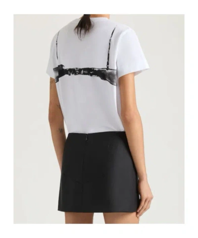 Givenchy T-shirt In Cotton With Cutaway Bra Print In Multi