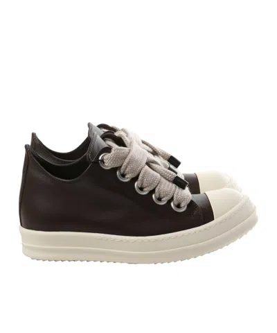 Rick Owens Women Blackwhite Lace Up Sneakers, 3.5 Luxury Sneakers For Women Darveys In Black