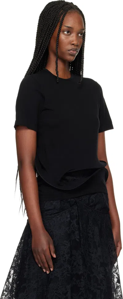 Junya Watanabe Sculptural Background T-shirt In Black