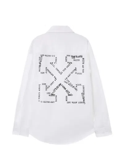 Off-white Type Arrow Poplin Overshirt In White