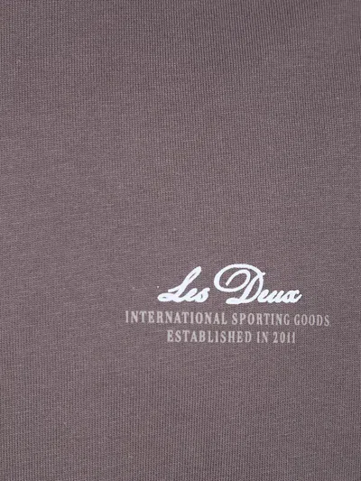 Les Deux Ben Globe T-shirt In Brown