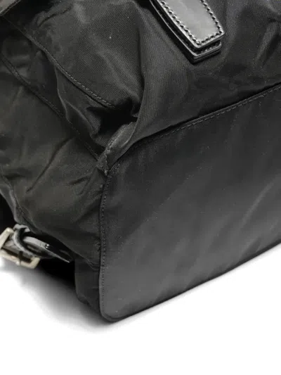 Pre-owned Prada 1990s Triangle-logo Backpack In Black