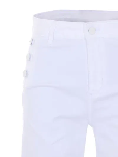 Liu •jo Button Five-pocket Jeans In White