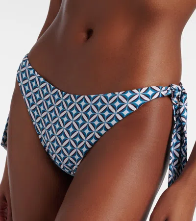 Max Mara Baobab Printed Bikini In Blue