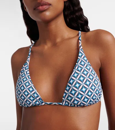 Max Mara Baobab Printed Bikini In Blue