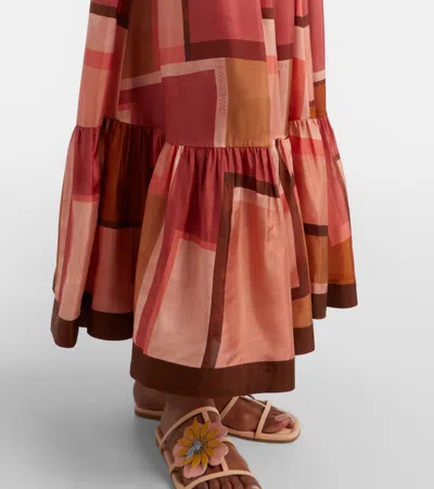 Zimmermann Como Printed Silk Maxi Skirt In Multi