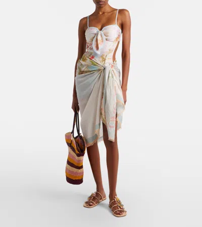 Zimmermann Como Printed Swimsuit In Multi