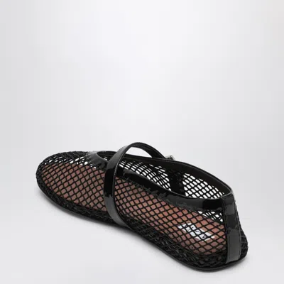 Alaïa Alaia Women Ballet Flats Mesh Ballerinas With Patent Leather Profiles In Multi