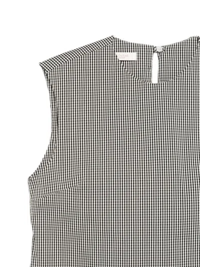 Incotex Edith Sleeveless Top Check Pattern Back In Gray