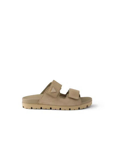 Prada Suede Band Sandals In Multi
