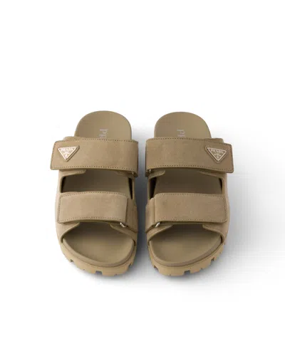 Prada Suede Band Sandals In Multi