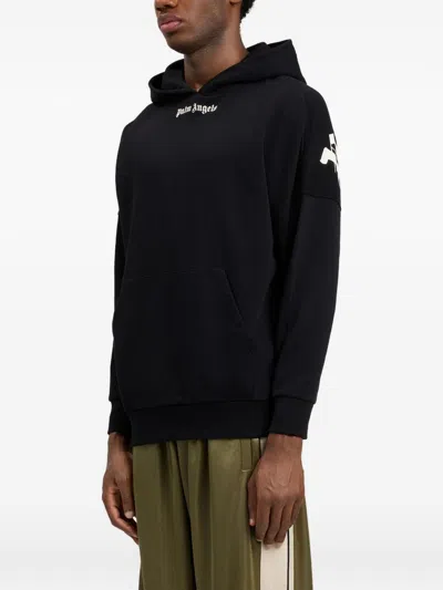 Palm Angels Classic Logo Over Hoodie In Black