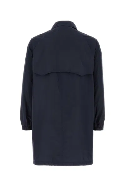 Paltò Blue Polyester Pierangelo Overcoat In Blue