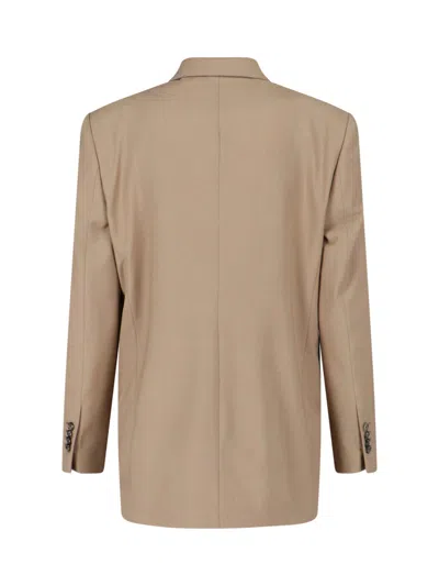 Lardini Double-breasted Blazer In Brown