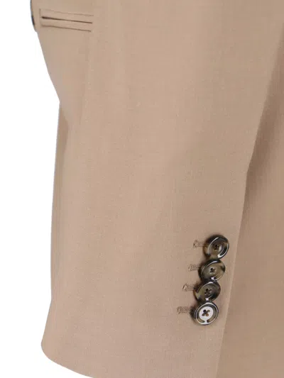 Lardini Double-breasted Blazer In Brown