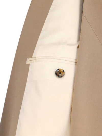 Lardini Double-breasted Blazer In Brown