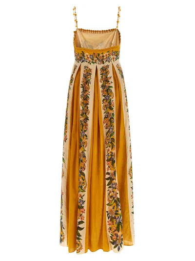 Farm Rio Sand Hilo Stripes Maxi Dresses Yellow In Multi